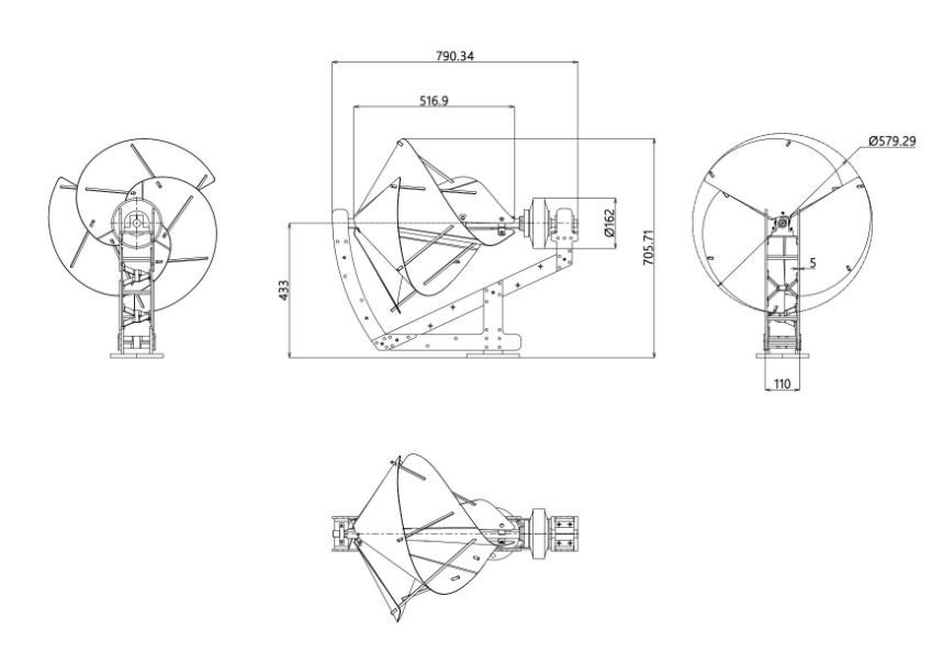 Archimedes Liam-F1 Dimensional CAD Drawing and Blueprint