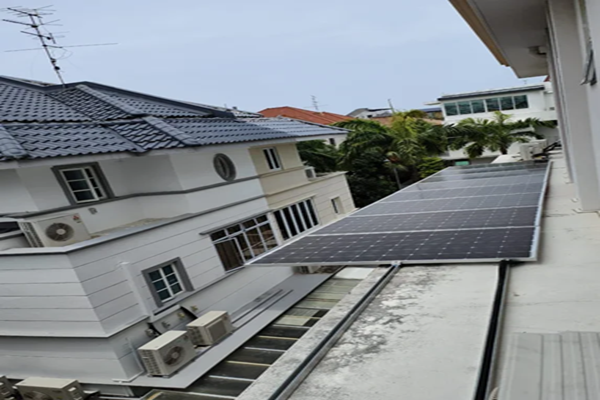 Solar panels installed on a residential rooftop