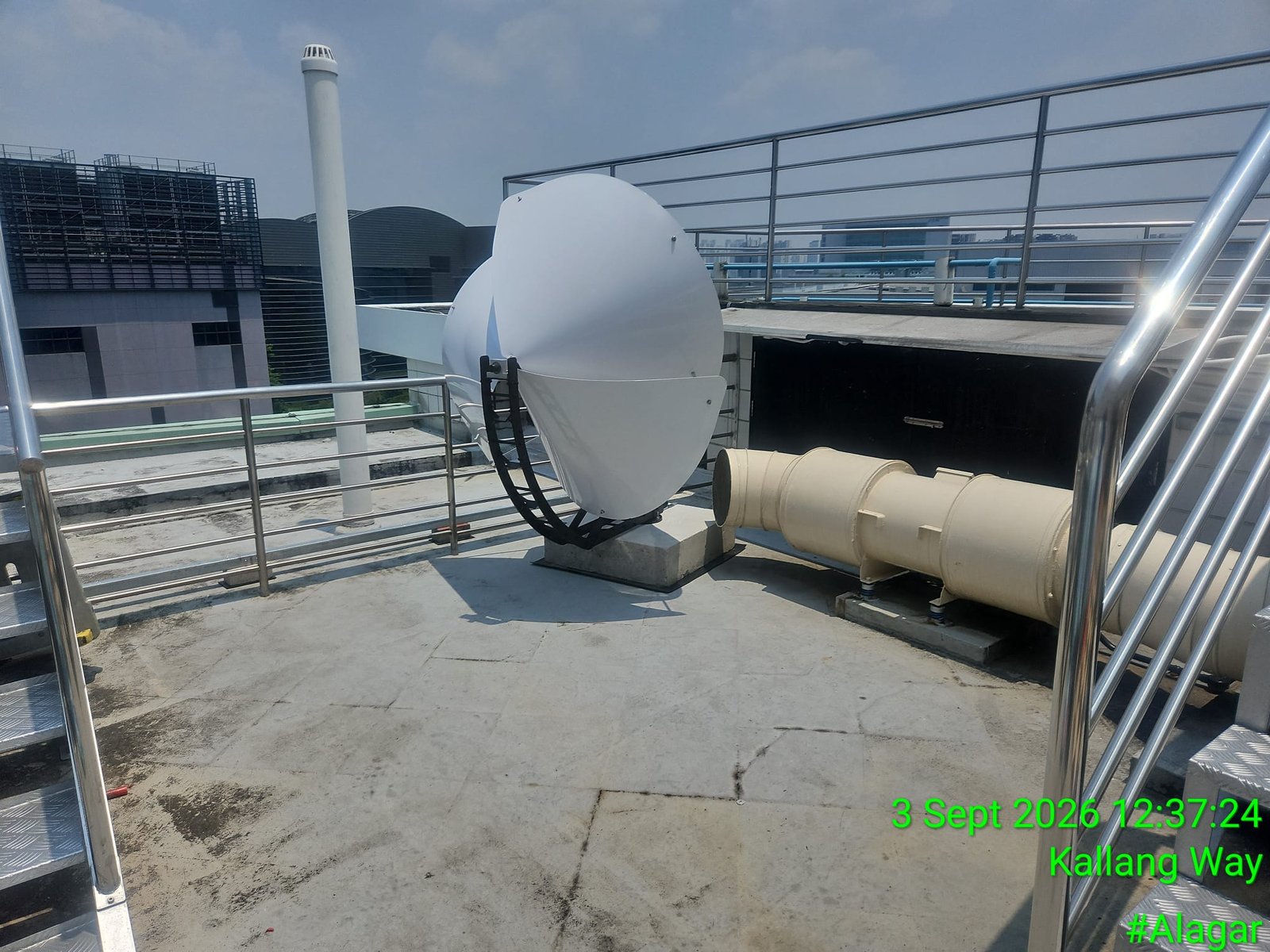 Warehouse Exhaust Wind Turbine Installation at Infineon Singapore