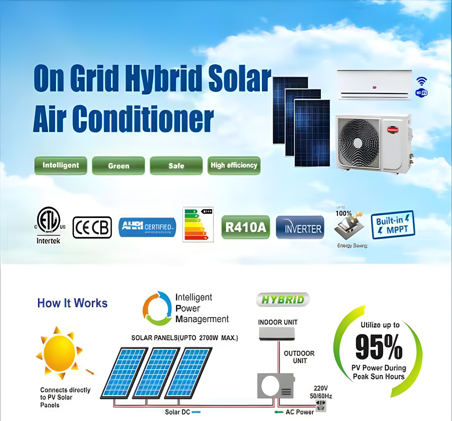 On Grid Solar Air Conditioner