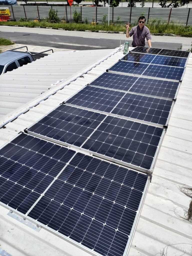 5KW Solar Generator for an Off grid Worker Rest Container at Changi Airport outside Perimeter